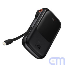 Power Bank BASEUS QPow - 10 000mAh LCD Quick Charge PD 20W with cable to Lightning 8-pin black PPQD020001 1