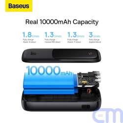 Power Bank BASEUS QPow - 10 000mAh LCD Quick Charge PD 20W with cable to Lightning 8-pin black PPQD020001 12