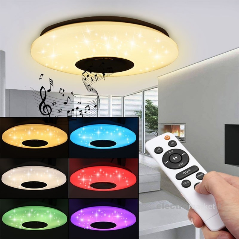 Muzikinis LED šviestuvas RGB/Bluetooth 36W