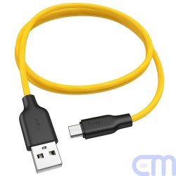 HOCO Plus Silicone charging data cable for Micro X21 1 meter black&yellow 1