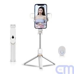 Selfie stick LED  tripod + remote control white SSTR-20 1