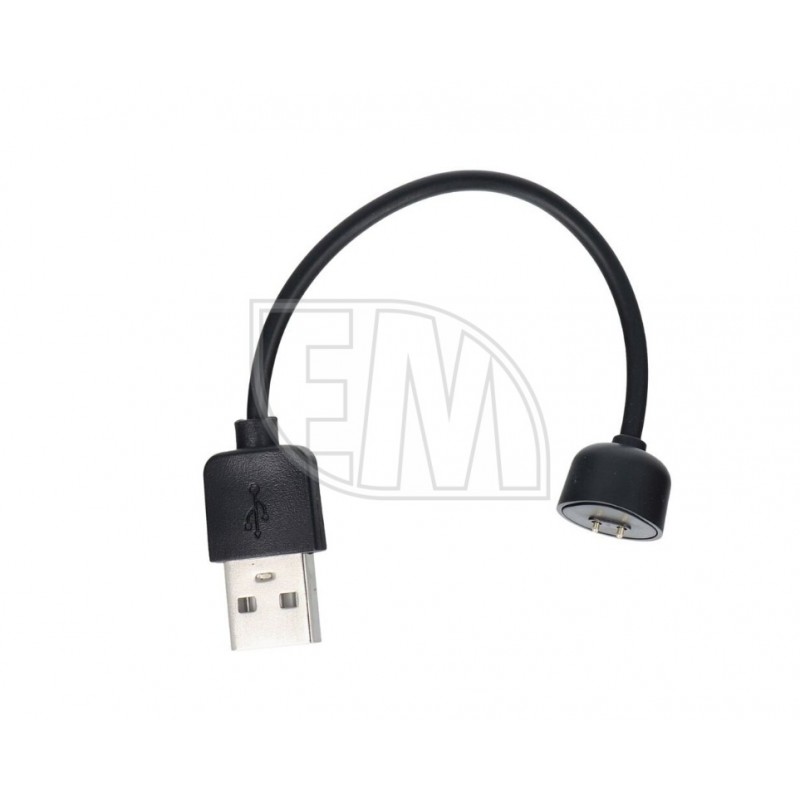 USB laidas Xiaomi Mi Band 5 / Mi Band 6 įkrovimui 15±1cm juodas