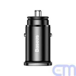 BASEUS car charger Square Metal USB + Type C QC3.0 PD 30W black CCALL-AS01/BS-C15C 2