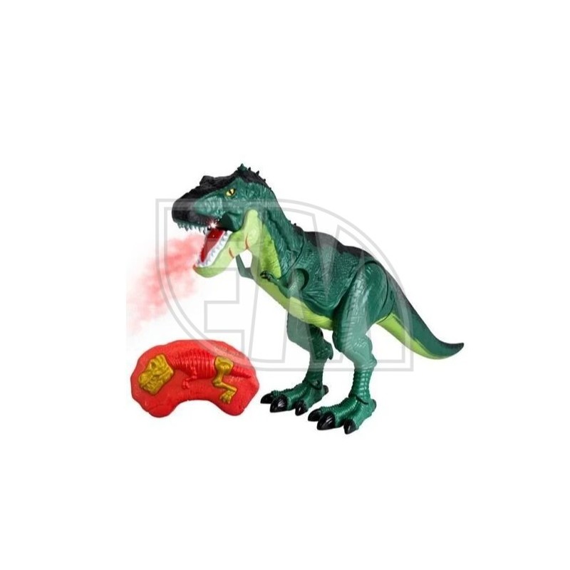 Nuotolinio valdymo pultu valdomas dinozauras su garais