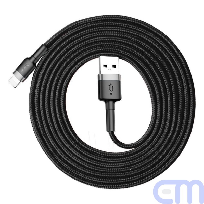 BASEUS cafule Cable USB For iPhone Lightning 8-pin 2A CALKLF-RV1 3 meter Gold-Black