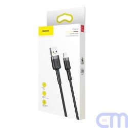 BASEUS cafule Cable USB For iPhone Lightning 8-pin 2A CALKLF-RV1 3 meter Gold-Black 6