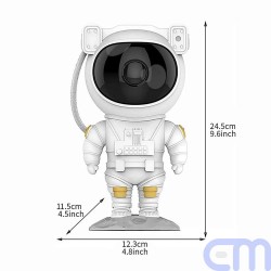 Astronautas baltas žvaigždžių projektorius LED Disco 7