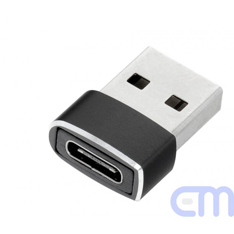 Adapteris Type-C - USB A, juodas