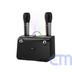 Belaidis Bluetooth garsiakalbis + 2 mikrofonai HOCO BS41 Warm Sound karaoke / karaoke |AUX, SD kortelė, Bluetooth, USB| Juodas 2