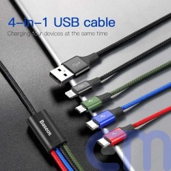 Baseus Cable Fast 4-in-1 For Lightning + Type-C(2) + Micro 3.5A 1.2m Black (CA1T4-B01) 6