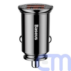 Baseus Car Charger Circular Plastic A+A Dual Quick Charge 3.0 30W Black (CCALL-YD01) 4