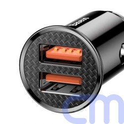Baseus Car Charger Circular Plastic A+A Dual Quick Charge 3.0 30W Black (CCALL-YD01) 7