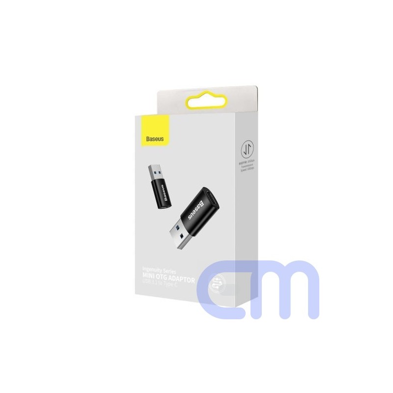 Baseus Converter Ingenuity Series Mini OTG Adaptor USB-A 3.1 Male to Type-C Female Black (ZJJQ000101)