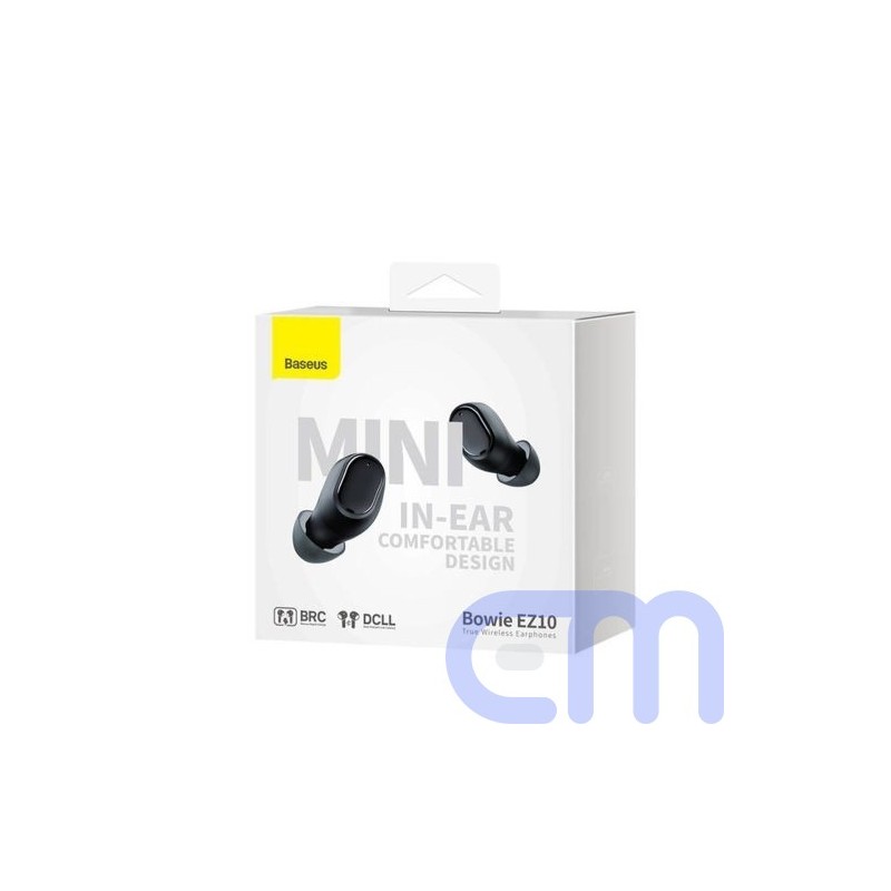 Baseus Earphone Bluetooth Bowie EZ10 BT 5.3, TWS, Black EU (A00054300116-Z1)
