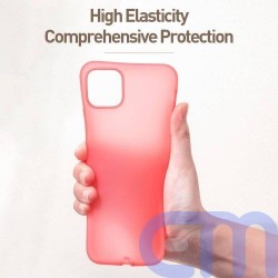 Baseus iPhone 11 Pro case Jelly Liquid Silica Gel Protective Case Transparent Red (WIAPIPH58S-GD09) 11