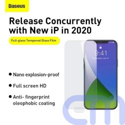 Baseus iPhone 12 mini 0.3 mm Full-glass Tempered Glass (2pcs/pack) White (SGAPIPH54N-LS02) 12