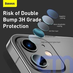 Baseus iPhone 12 mini Camera lens 0.25mm Gem Protective Film (2pcs Pack) Transparent (SGAPIPH54N-JT02) 12