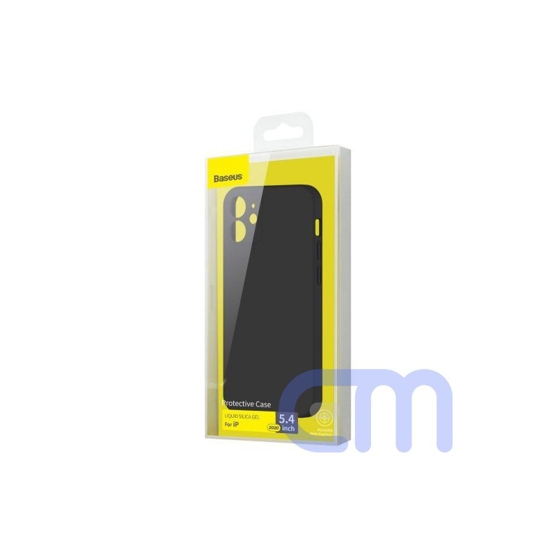 Baseus iPhone 12 mini case Liquid Silica Gel Black (WIAPIPH54N-YT01)