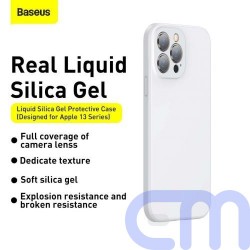 Baseus iPhone 13 Pro case Liquid Silica Gel Protective White (ARYT000402) 3