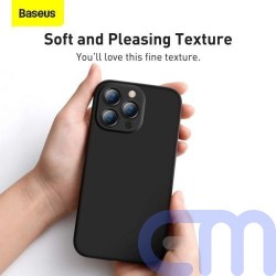 Baseus iPhone 13 Pro Max case Liquid Silica Gel Protective Black (ARYT000201) 12