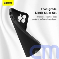 Baseus iPhone 13 Pro Max case Liquid Silica Gel Protective Black (ARYT000201) 13
