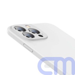 Baseus iPhone 13 Pro Max case Liquid Silica Gel Protective White (ARYT000502) 5