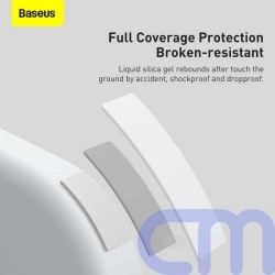 Baseus iPhone 13 Pro Max case Liquid Silica Gel Protective White (ARYT000502) 11