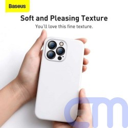 Baseus iPhone 13 Pro Max case Liquid Silica Gel Protective White (ARYT000502) 12