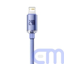 Baseus Lightning Crystal Shine Cable Series Fast Charging Data Cable 2.4A 2m Purple (CAJY000105) 5