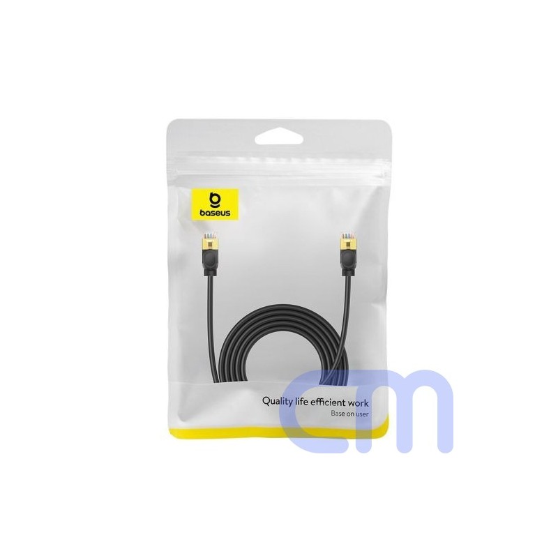 Baseus Network Cable High Speed (CAT7) of RJ45 (thin cable) 10 Gbps, 3m, Black (B00133208111-04)