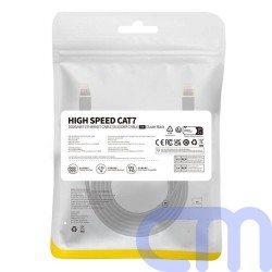 Baseus Network Cable High Speed (CAT7) of RJ45 (thin cable) 10 Gbps, 3m, Black (B00133208111-04) 2