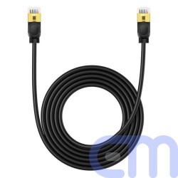 Baseus Network Cable High Speed (CAT7) of RJ45 (thin cable) 10 Gbps, 3m, Black (B00133208111-04) 3