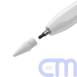 Baseus Tablet Tool Stylus Pen Wireless Charging with LED Indicator + Active Replaceable Tip for iPad, White (SXBC020102) 4