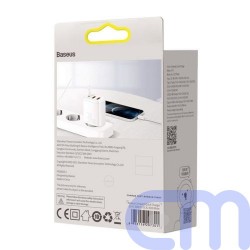 Baseus Travel Charger Compact Quick Charger U+U+C PD3.0, QC 3.0 30W EU White (CCXJ-E02) 2