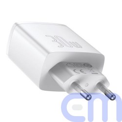 Baseus Travel Charger Compact Quick Charger U+U+C PD3.0, QC 3.0 30W EU White (CCXJ-E02) 5