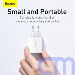 Baseus Travel Charger Compact Quick Charger U+U+C PD3.0, QC 3.0 30W EU White (CCXJ-E02) 13