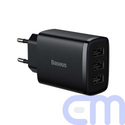 Baseus Travel Charger Compact wall Charger U+U+U, 17W EU black (CCXJ020101) 4