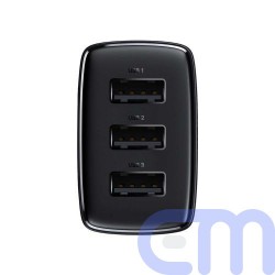 Baseus Travel Charger Compact wall Charger U+U+U, 17W EU black (CCXJ020101) 6