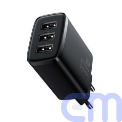 Baseus Travel Charger Compact wall Charger U+U+U, 17W EU black (CCXJ020101) 7