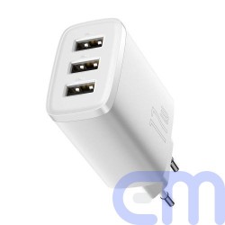 Baseus Travel Charger Compact wall Charger U+U+U, 17W EU White (CCXJ020102) 5