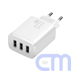 Baseus Travel Charger Compact wall Charger U+U+U, 17W EU White (CCXJ020102) 7