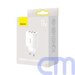 Baseus Travel Charger Compact wall Charger U+U+U, 17W EU White (CCXJ020102) 8