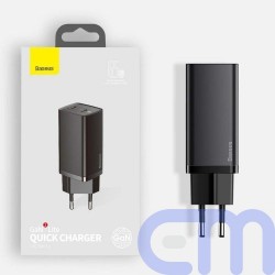 Baseus Travel Charger GaN2 Lite Quick Charger C+U QC 3.0 PD 3.0 65W EU Black (CCGAN2L-B01) 2