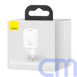 Baseus Travel Charger set Super Si 1C PD Fast charger 20W EU White (CCSUP-B02) 11