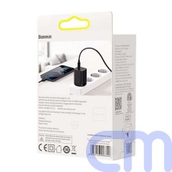 Baseus Travel Charger Super Si Pro mini Fast Charger, C+U, PD 3.0, QC 3.0 30W EU Black (CCSUPP-E01) 3