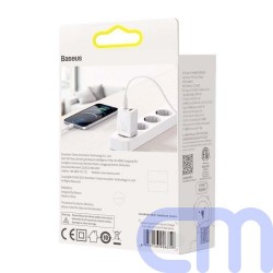 Baseus Travel Charger Super Si Pro mini Fast Charger, C+U, PD 3.0, QC 3.0 30W EU White (CCSUPP-E02) 2