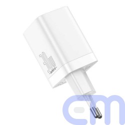 Baseus Travel Charger Super Si Pro mini Fast Charger, C+U, PD 3.0, QC 3.0 30W EU White (CCSUPP-E02) 6