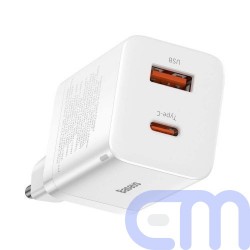 Baseus Travel Charger Super Si Pro mini Fast Charger, C+U, PD 3.0, QC 3.0 30W EU White (CCSUPP-E02) 8