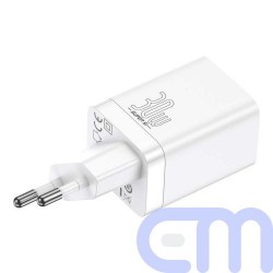 Baseus Travel Charger Super Si Pro mini Fast Charger, C+U, PD 3.0, QC 3.0 30W EU White (CCSUPP-E02) 9