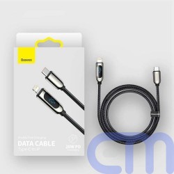 Baseus Type C - Lightning Display Fast charging data Cable with Digital power meter, Power Delivery 20W, 2m Black (CATLSK-A01) 2